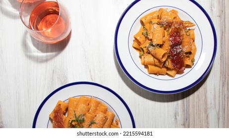 Rigatoni With Vodka Sauce From Above