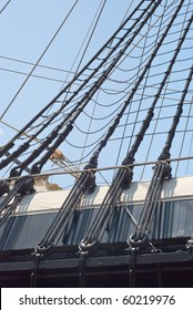 Rigging Of The Historic Sailing Ship USS Constellation