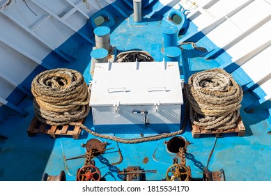 Riggs and ropes on the ship's bow.  - Shutterstock ID 1815534170
