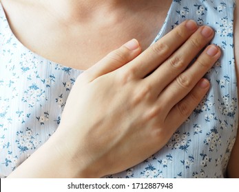 Right hand over the heart or chest is a sign of respect as this gesture symbolizes dignity, honor and sincerity - Shutterstock ID 1712887948