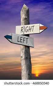 Right Left Signpost Stock Photo 468850340 | Shutterstock