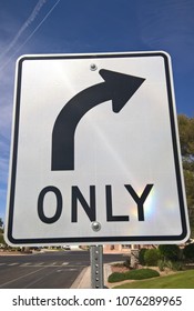 Right Turn Only Sign