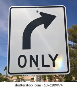 Right Turn Only Sign