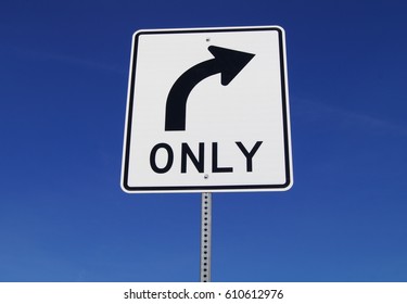 Right Turn Only Sign