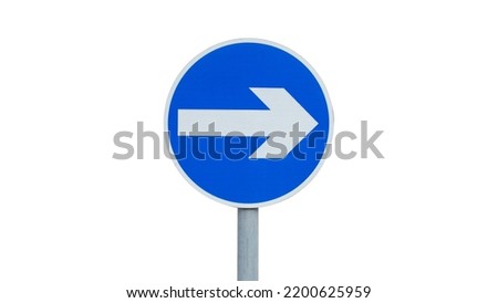 Right turn sign on a white background.
