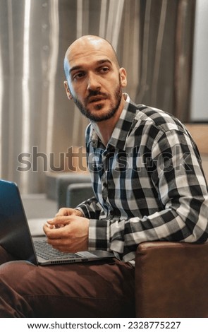 Righteous man hearing unpleasant news. Righteous male employee proving that it is not his fault cause the project went wrong