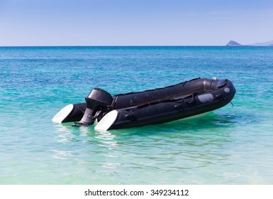 Rigid Inflatable Boat (RIB) In The Sea