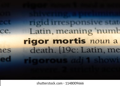 Rigor Mortis Word In A Dictionary. Rigor Mortis Concept.