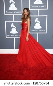 Rihanna At The 55th Annual GRAMMY Awards, Staples Center, Los Angeles, CA 02-10-13