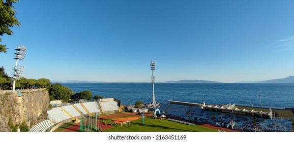 Rijeka, Croatia 19  May 2022: Kantrida Old Football Stadium Of Rijeka