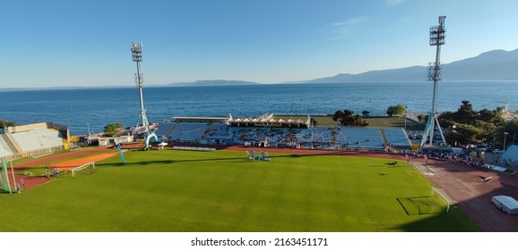 Rijeka, Croatia 19  May 2022: Kantrida Old Football Stadium Of Rijeka