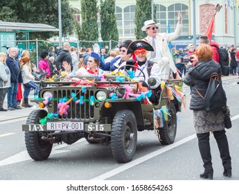 Rijeka, Croatia - February 23rd, 2020: Scenes From The Biggest Carnival In Croatia