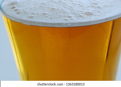 Rim Of Glass Of Beer Close Up