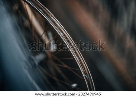 the rim from an old bicycle