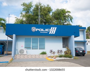 Rincon, Puerto Rico, January 2019. Police Station Of Rincon. Puerto Rico, USA