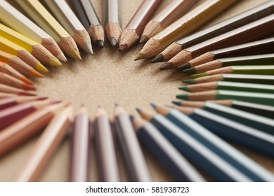 ring of colorful pencils 