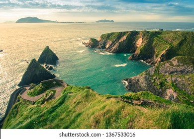 Ring of Dingle Peninsula Kerry Ireland Dunquin Pier Harbor Rock Stone Cliff Landscape Seascape - Shutterstock ID 1367533016