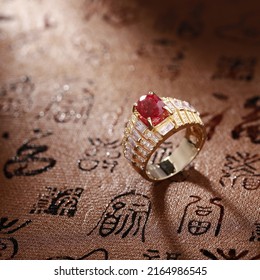Ring gemstone jewelry red ruby