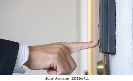 Ring the intercom with your finger.