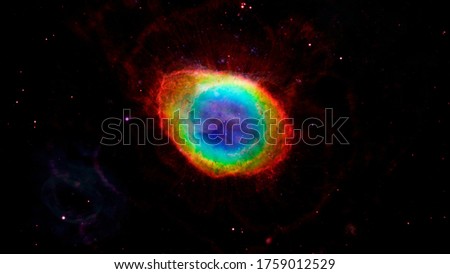 Ring Nebula, Messier 57 or NGC 6720. Elements of this image furnished by NASA.