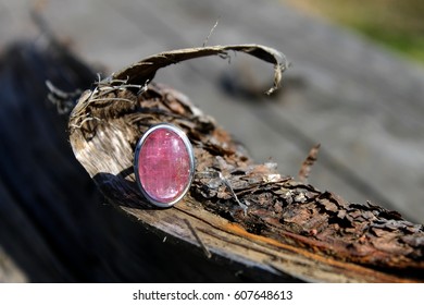 Ring With Pink Stone