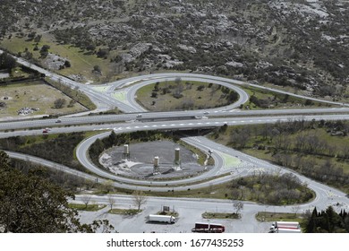 Ring Roads On The A-1 Motorway Connecting Madrid And France. 