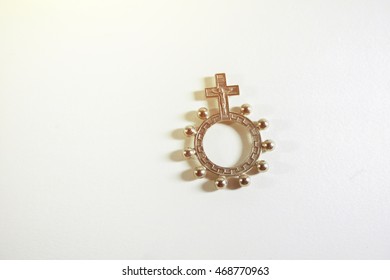 Ring Rosary On Isolated Background