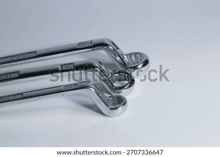 ring spanner on white background