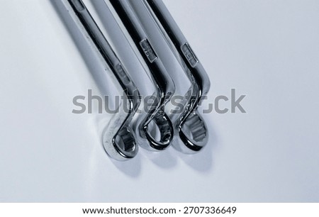 ring spanner on white background
