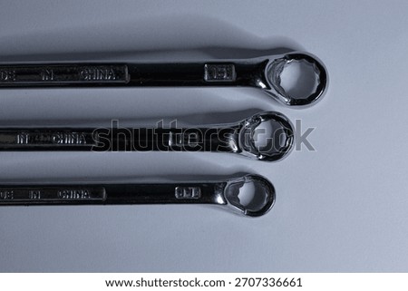 ring spanner on white background