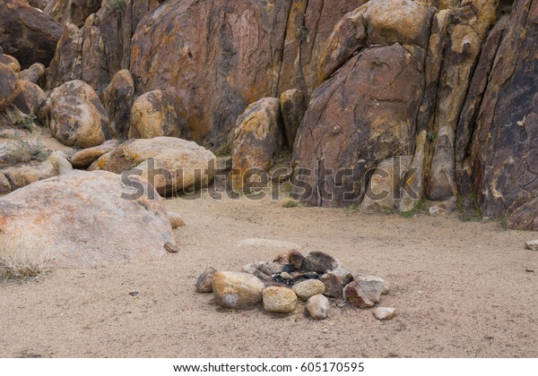 Ring Stones Forms Fire Pit California Stock Photo Edit Now 605170595