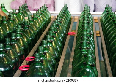 Ring Toss Bottle Game At A Carnival