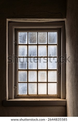 Ringkobing, Denmark An old window and window frames in an old house.