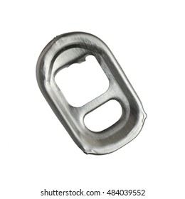 Ring-pull isolated on a white background.