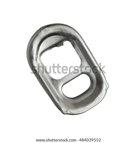 Ring-pull isolated on a white background.
