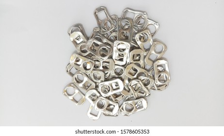 Ringpull on white background,ringpull for recyccle