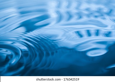 Rings On A Water Surface Caused By A Falling Drop.