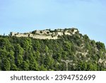 Riniasa Castle Thomokastron, medieval Byzantine fortress on the coast of Epirus near town Preveza