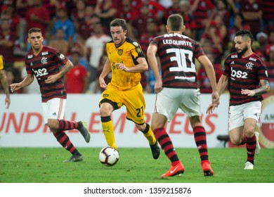 Rio, Brazil - April 03, 2019: Lucas Hernandez Player In Match Between Flamengo And Penarol By The Libertadores Cup In Maracana Stadium