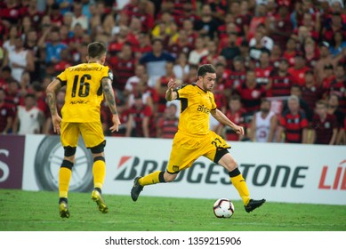 Rio, Brazil - April 03, 2019: Lucas Hernandez Player In Match Between Flamengo And Penarol By The Libertadores Cup In Maracana Stadium