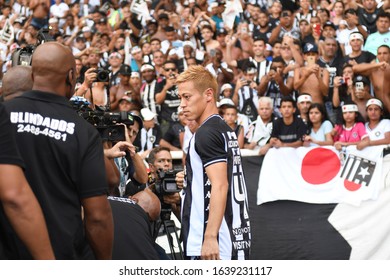 Rio, Brazil - February 08, 2020: Presentation Of The Japanese Player Keisuke Honda In The Brazilian Team Of Botafogo At The Nilton Santos Stadium