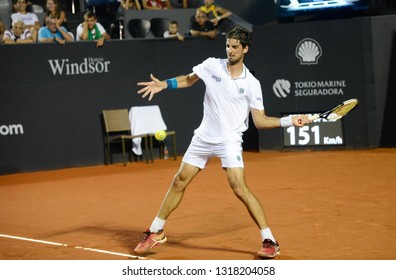 Rio, Brazil - February 16, 2019: Thomaz Bellucci (BRA) During Rio Open 2019 (ATP 500) Held At The Jockey Club Brasileiro.