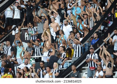 Rio, Brazil - January 30, 2022: Fans In Match Between Botafogo 2 Vs 0 Bangu By 2th Round Of Carioca Championship (Taca Guanabara) In Nilton Santos Stadium