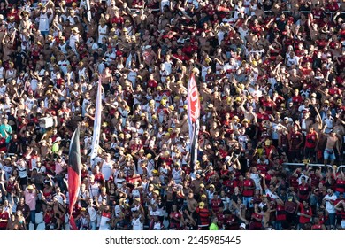 Rio, Brazil - March 06, 2022: Fans In Match Between Flamengo Vs Vasco By 9th Round Of Carioca Championship (Taca Guanabara) In Nilton Santos Stadium