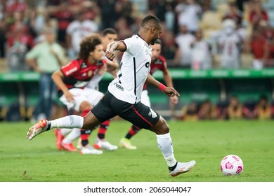 Rio, Brazil - october 27, 2021: Nikao player in match between Flamengo vs Athetico-PR by semifinal round of Brazilian Cup  in Maracana Stadium