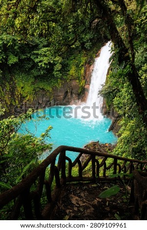Rio Celeste deep blue waterfall, Costa Rica