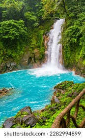 Rio Celeste Waterfall and pond in Tenorio Volcano National Park, Alajuela Province, Costa Rica - Shutterstock ID 2282994899