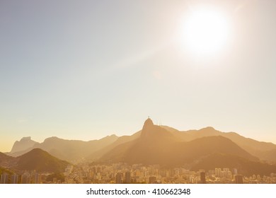 Rio De Janeiro Aerial View At Sunny Day, Brazil
