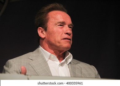 RIO DE JANEIRO, APRIL 3, 2016, BRAZIL: Arnold Schwarzenegger During Press Conference Of Arnold Classic Brazil.