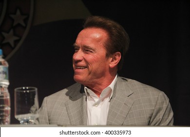 RIO DE JANEIRO, APRIL 3, 2016, BRAZIL: Arnold Schwarzenegger During Press Conference Of Arnold Classic Brazil.